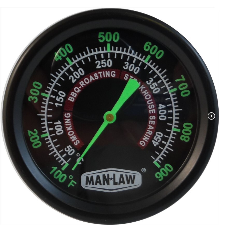 Man Law BBQ Mechanical Gauge Series Large Grill Surface Thermometer - New  Kitchen Store