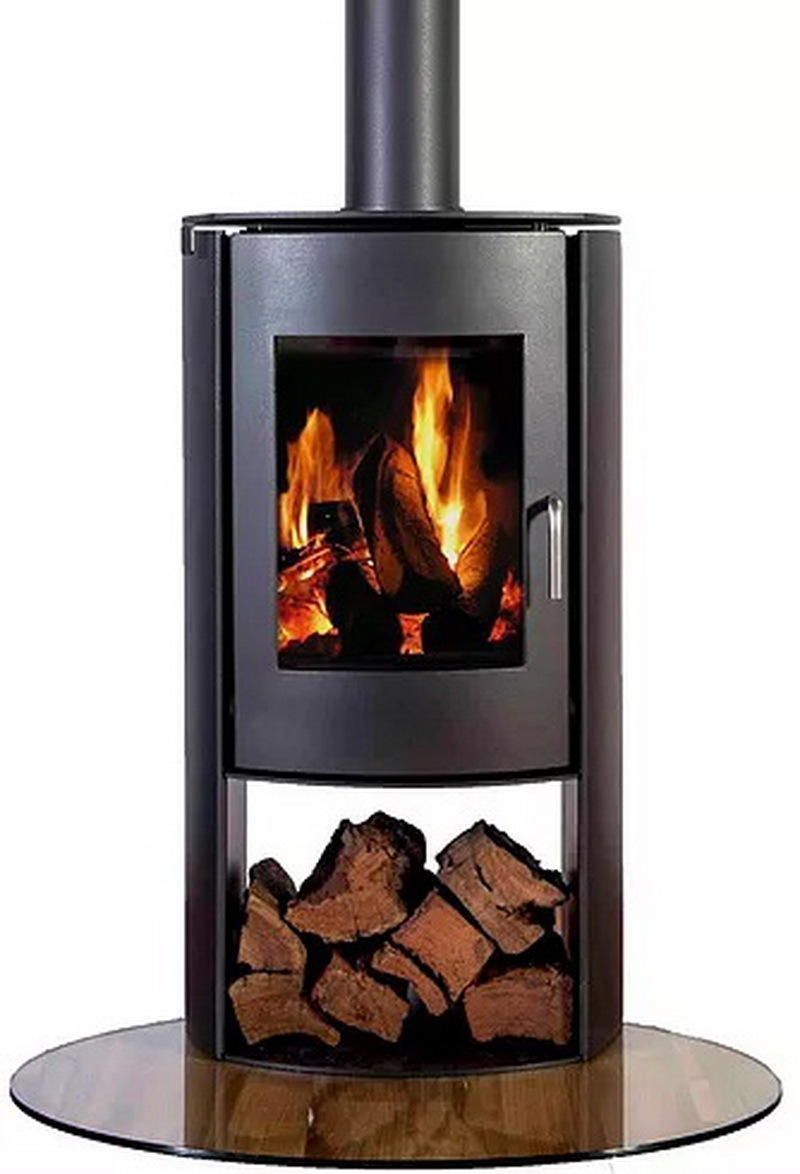 Nectre N60 Radiant/Convection Wood Heater (Curved Sides)