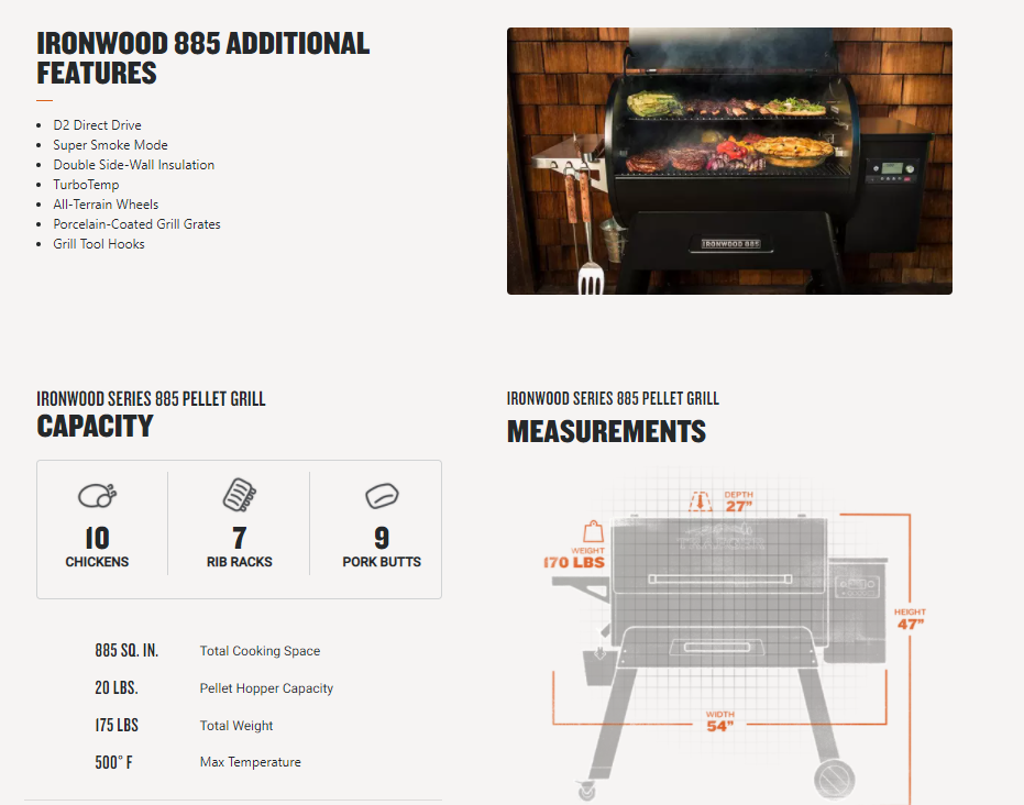 Traeger Ironwood 885 WiFi Pellet Smoker Grill