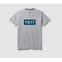 Yeti T-Shirt Gray/Navy Logo - Size Large