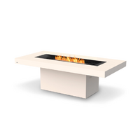 Ecosmart Gin 90 Dining Fire Pit Table - Bone with Black AB8 Burner