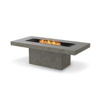 Ecosmart Gin 90 Dining Fire Pit Table - Natural with Black AB8 Burner