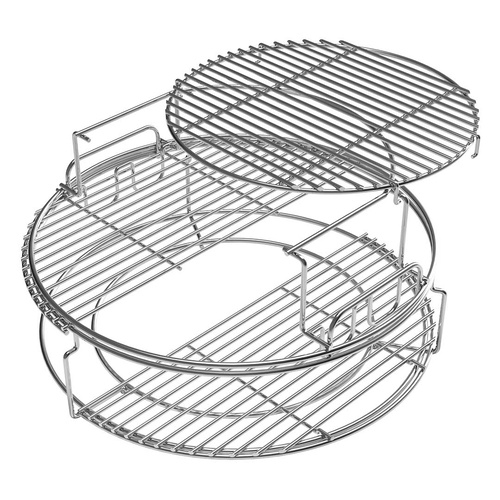 BGE Eggspander 5 pce Kit (2 pce kit, basket & 2 x half SS Grids) - L 