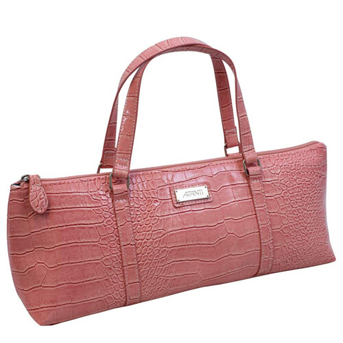 Avanti Insulated Wine Purse Pink Crocodile