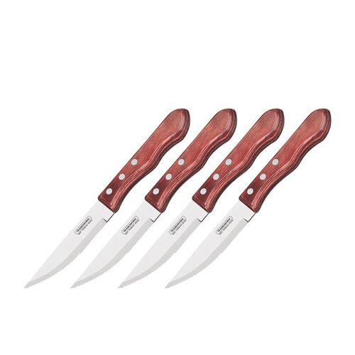 Tramontina 4PC JUMBO STEAK KNIFE SET (RED)