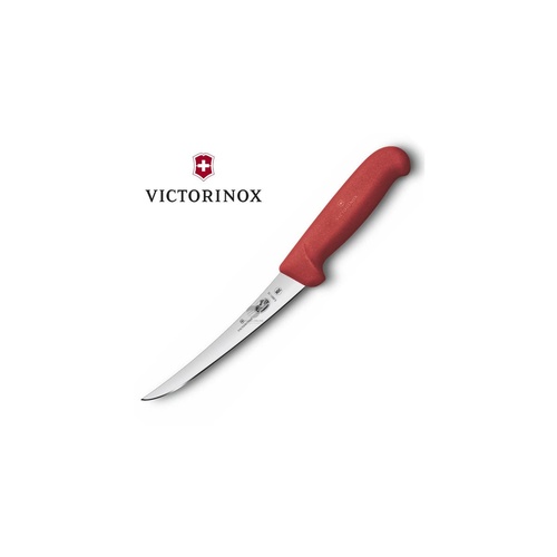 Victorinox Boning Knife-Curved Narrow 15mm Blade Red