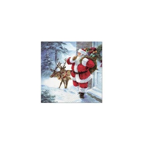 Christmas Lunch Napkin Santa Is Coming