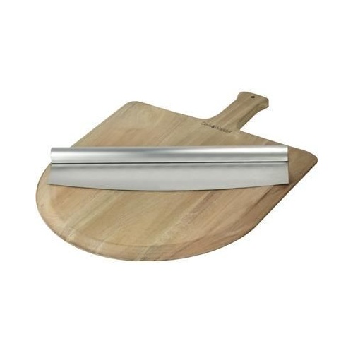 Napoli wood pizza peel with cutter (d2275)