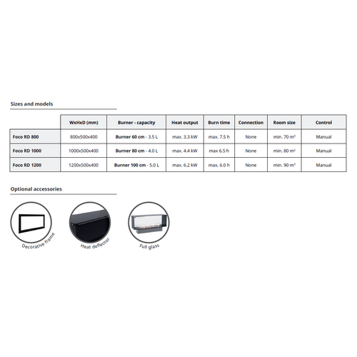 Foco Room Divider 800 Ethanol Fireplace