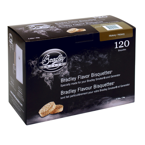 Bradley Bisquettes Hickory - 120 Pack 