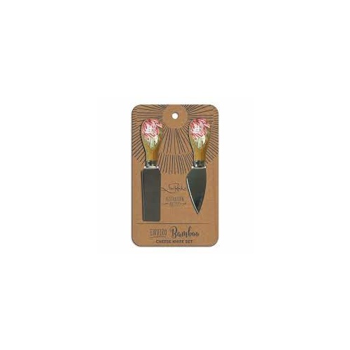 LP Bamboo Cheese Knives set of 2 with Handles - Aurora Dreamy Design