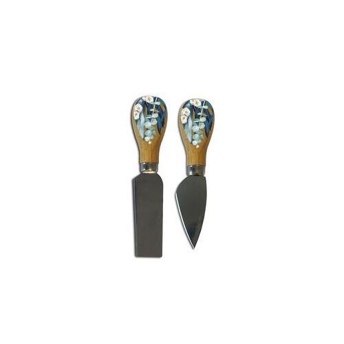 LP Bamboo Cheese Knives set of 2 with Handles - Native Eucalypt Design