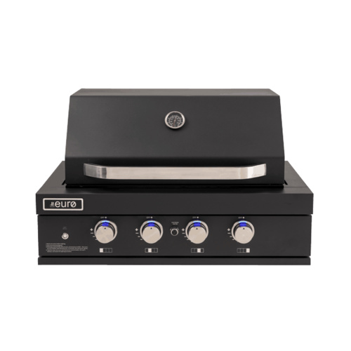 Euro Appliances 4 Burner BBQ Built-in Black 