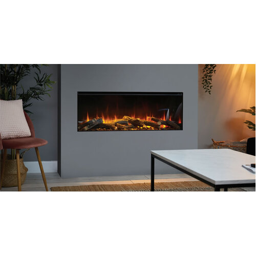 British Fires New Forest 1200 Electric Fireplace With Real Logs | 1/2/3 Sided Fireplace
