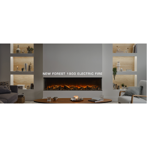 British Fires New Forest 1900 Electric Fireplace | 1/2/3 Sided Fireplace