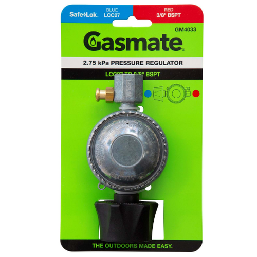 GASMATE 2.75 kPa PRESSURE REGULATOR - LCC27 TO 3/8" BSPT