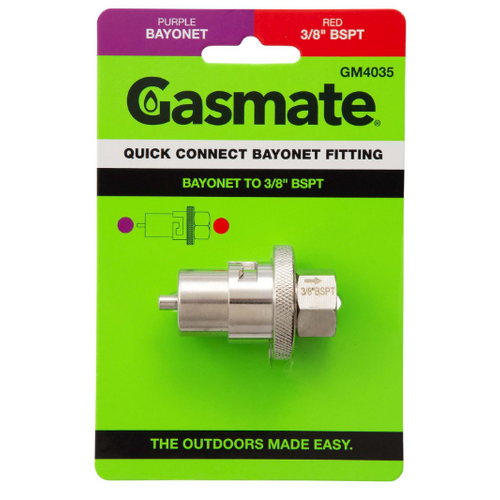 GASMATE QUICK CONNECT BAYONET FITTING - BAYONET TO 3/8" BSPT