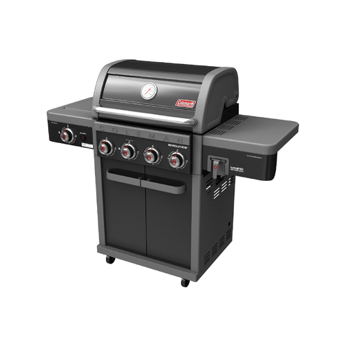 Coleman Revolution 4 Burner BBQ w/ Side Burner - Black Matte