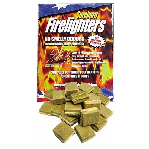 Sureburn Firelighters Natural 24 blocks