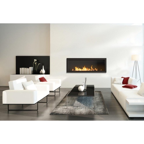 Icon Slimline Firebox 1100 w 800 Burner - S/Steel Fascia
