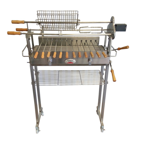 Stainless Steel Cyprus Grill Spit Deluxe [Motor: 12/240v 13kg x 2]
